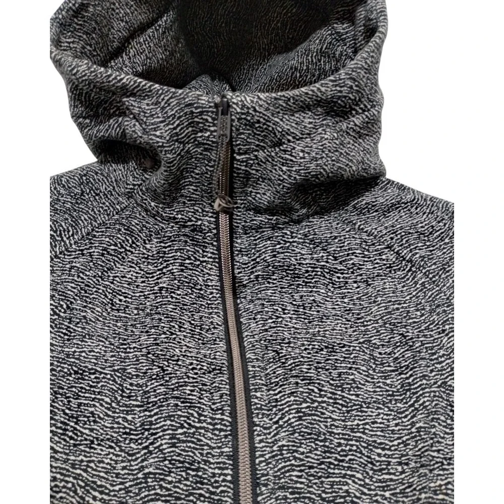 Lululemon Scuba Hoodie IVCurrents White Black Women's 4 Full Zip Jacket‎